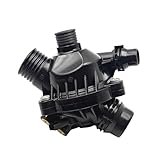 AMCC Engine Coolant Thermostat Assembly Compatible with BMW E90 E92 E60 E83 323i 325i 328i 330i 335i 525i 528i x3 Z4 128i Replace:11537549476