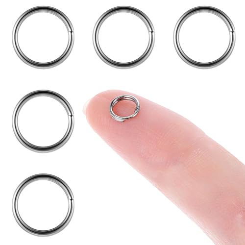 Mabor Anello portachiavi piccolo in acciaio inox, 500 pezzi, 6 mm, in acciaio inox, piccolo con doppio passante, argento, piccoli anelli per ciondoli, anelli di collegamento per collane, orecchini Mabor Anello portachiavi piccolo in acciaio inox, 500 pezzi, 6 mm, in acciaio inox, piccolo con doppio passante, argento, piccoli anelli per ciondoli, anelli di collegamento per collane, orecchini