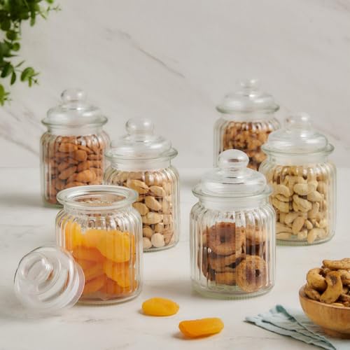 Image of Inovique 350ML Airtight Glass Pop Jar Set of 6