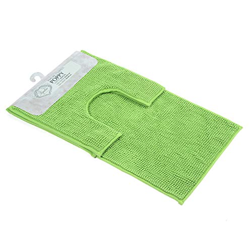 Sophie Maison Poppy Bath Mat Set, 100% Polyester Microfiber, Green, 45 x 75+45 x 4