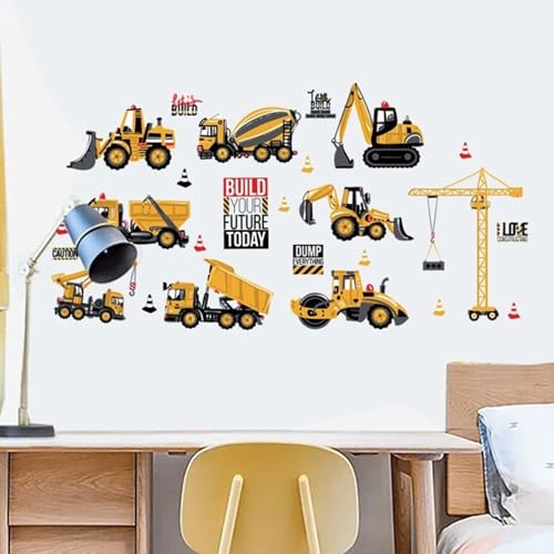 Vinilo Decorativo Camión Excavadora para Niños miniatura 6