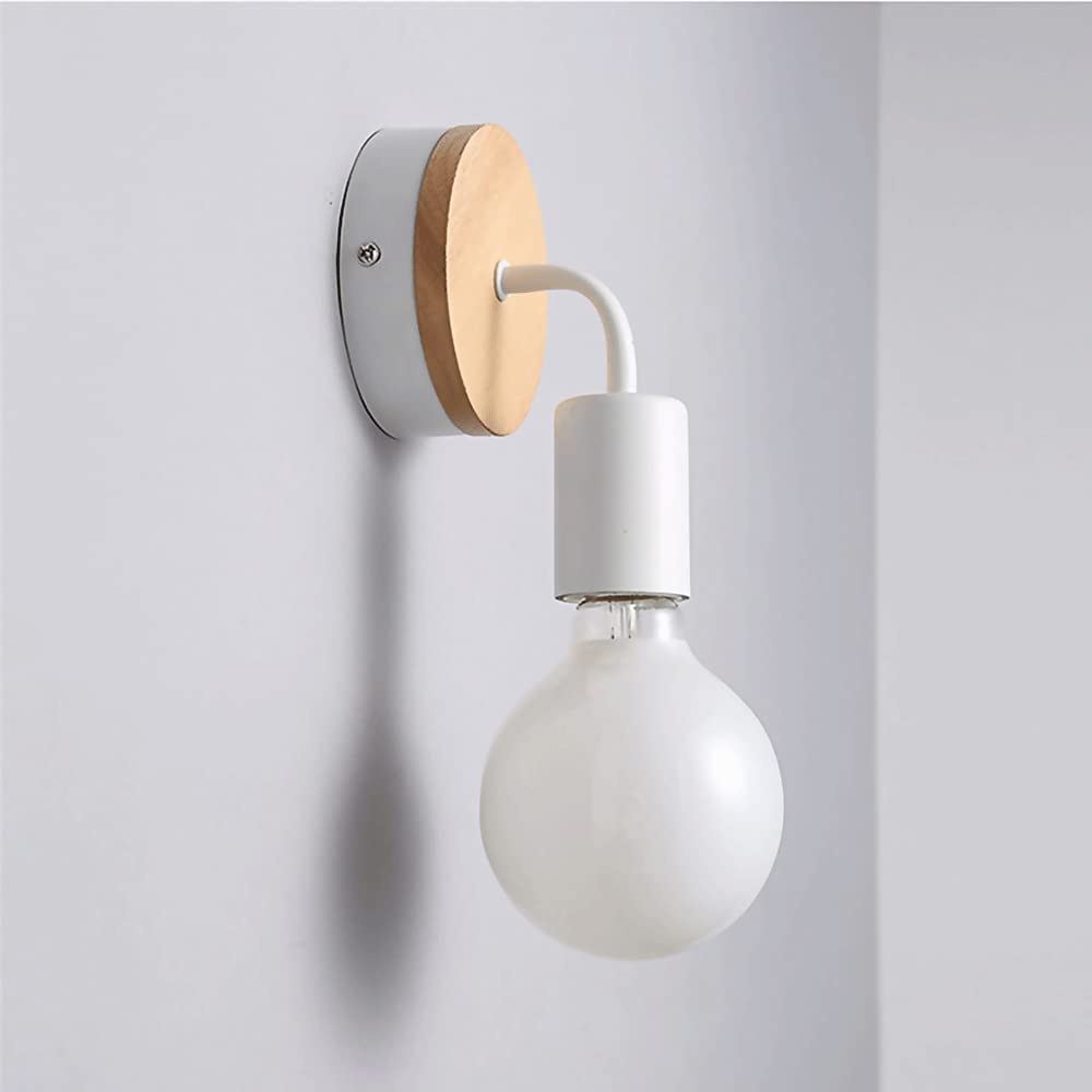 VDOQTLJT Log Wall Light E27 Sconces Accessories Simple Iron Edison Lighting Fixtures Modern Decorative Rose Sconce Lights Compatible with Aisle Living Room Bedroom Farmhouse