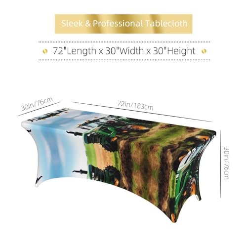 Nappe élasthanne tracteur agricole housse de table stretch 1,8m buffet champêtre - 7