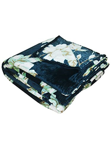 Image of KOPA by Bianca 250 GSM Ultra Soft Microfiber Double Bed Ac Blanket -1pc Double Size (Nautical) Pride-Floral-dk.Green (Winter Collection)