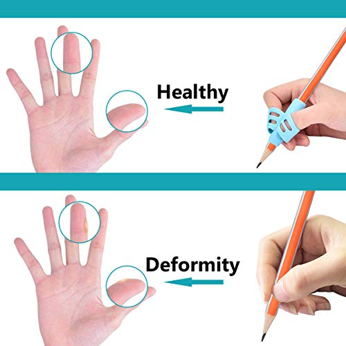 Mlife Pencil Grips - 10Pcs Children Pencil Holder Writing Aid Grip Trainer, Ergonomic Training Pen Grip Posture Correction Tool For Kids (Set Of 10Pcs) #TOP5