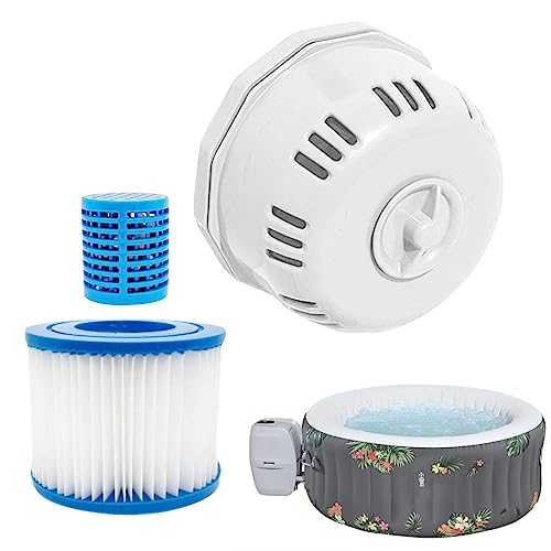JPSDOWS Hot Tub Filter Holder, P6653 P05343 Hot Tub Parts Filter Cartridge Holder, Filter Holder Set with 1 Filter Part 1 Filter, Hot Tub Cleaning Parts for 54112 54113 54148 54123 54129 54144
