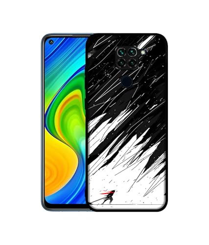 Image of Geometric Strom Design Premium 2D Printed Metal Back Case Cover for Mi Redmi Note 9 4G