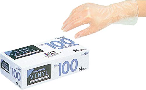 Amazon | リーブル ビニール手袋 スタンダード (粉付) No.100 Lサイズ