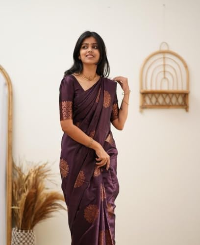 Image of Avantika Fashion Women's Kanjivaram Soft Silk Banarasi Sarees With Blouse Piece For Women