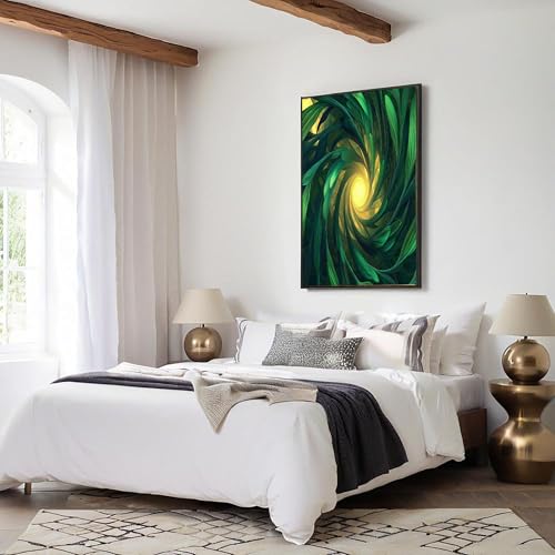 Lienzo de planta abstracto en verde 60x90cm con impresión artística de alta definición para pared 4