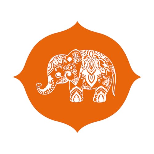 Adesivi murali in vinile Asilo nido per bambini con elefantino indiano 51x58.6cm Cultura del tatuaggio Arancia