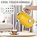 Harriet Electric Kettle, 1.8L Hot Water Boiler Electric with Thermometer, 1500W Stainless Steel Electric Water Kettle with LED Indicator, Auto Shut-Off & Boil Dry Protection, Yellow