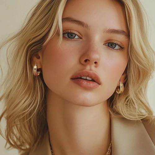 Gold Hoop Earrings for Women 14K Gold Hoop Earrings for Women Masterclass in Simple yet Captivating Design Womens Hoops Earring 20mm4