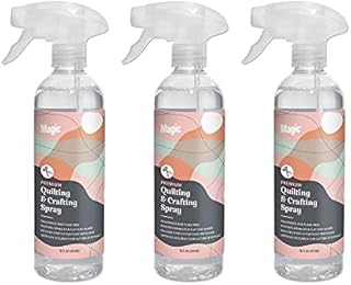 Magic Premium Quilting & Crafting Spray Bottle – Fabric Spray for Cutting, Creasing, & Sewing – Best Press Spray Starch for Quilting to Flatten Seams & Wrinkles – Wrinkle Spray (16oz Trigger) 3 Pack