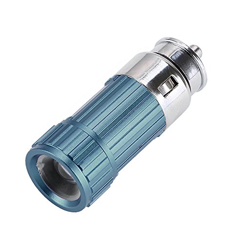 Rechargeable LED Flashlight, LED Car Cigarette Lighter Vechicle Charging Flashlight Torch Portable Mini