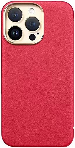 Étui rabat iPhone 14 Pro Max rouge résistant aux chocs et rayures