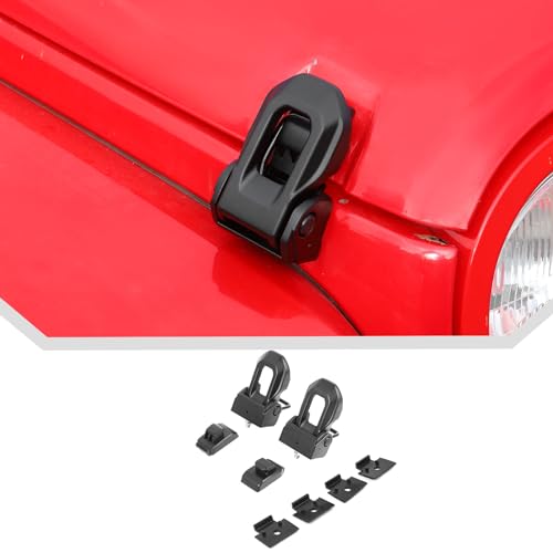 Image of JeCar Aluminum Hood Latches for Jeep Wrangler JK JKU JL JLU & Gladiator JT 2007-2018 -2024 2025+