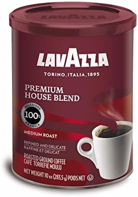 Lavazza Premium House Blend Ground Coffee, Medium Roast, 10-Ounce Can