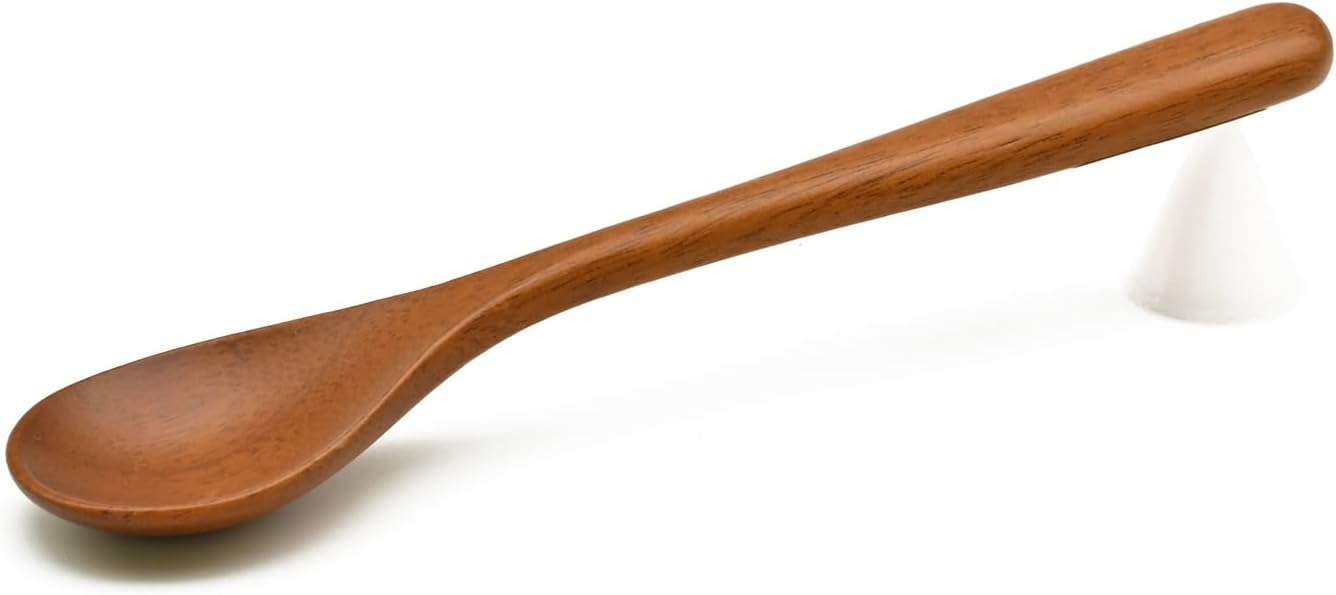 Swanson Shoji SP-131 Beech Long Spoon, Approx. 7.9 inches (20 cm), Natural, Parfait Spoon, Wood, Natural Wood