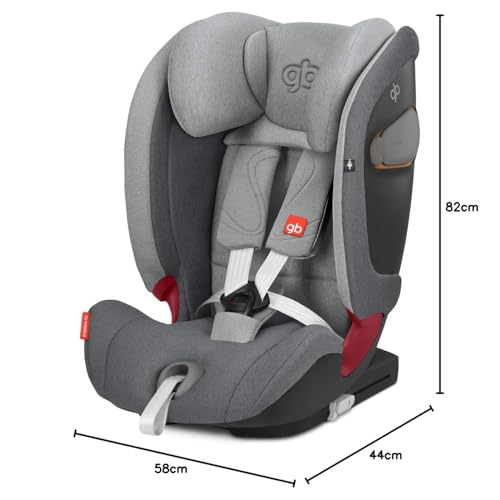 Cybex gb Gold Everna-Fix - Silla de coche para coches con ISOFIX, Grupo 1/2/3 (9-36 kg, De 9 meses a 12 años aprox.) London Grey