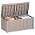 FULOL4CASA 150 Gallon Outdoor Storage Cabinet, Large Outdoor Storage Box for Patio Furniture Covers, Cushion Pillows, Waterproof Deck Box with Lockable Lid for Garden Tools, Pool Accessories, Taupe