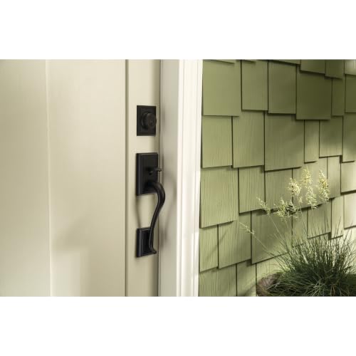 Image of SCHLAGE Front Door Handleset, Left Hand Accent Lever, Matte Black