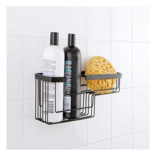 TATAY - Large corner shower basket. Black aluminium. Dimensions 20 x 11.5 x 20cm - Image 4