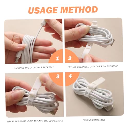 Boîte de rangement de câbles à 7 compartiments et 20 attaches pour bureau - 5