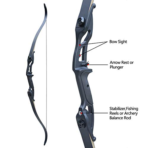 image for D&Q Bow and Arrow for Adults Takedown Recurve Bows Hunting Bow Archery
