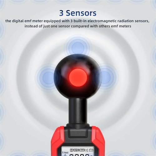 Medidor Profesional de Campo Electromagnético EMF portátil miniatura 3