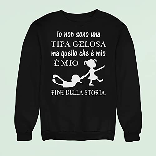 Vulfire Felpa Unisex Coppie Non Sono gelosa (Nero