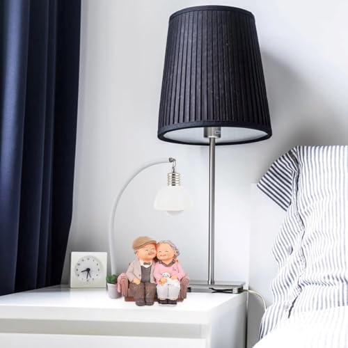 Cadeau anniversaire de mariage figurine aînés en résine lampe LED