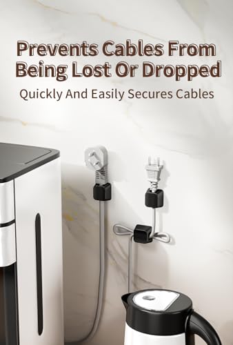 Maveek Magnetic Cable Clips, 5 Pcs Magnetic Cable Management Holder Clips Wire Organiser, Magnetic Cable Tidy Clips with Self-Adhesive Metal Plate for Desktop, Nightstand, Car, Office (Black) - Cosy Home Interiors Maveek Magnetic Cable Clips, 5 Pcs Magnetic Cable Management Holder Clips Wire Organiser, Magnetic Cable Tidy Clips with Self-Adhesive Metal Plate for Desktop, Nightstand, Car, Office (Black) - Image 9