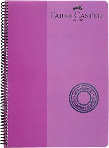 Faber-Castell Spiralli Defter, A4, 120 Yaprak, 70g Kağıt, Kareli, Dayanıklı Plastik Kapak, Asorti Renkler, Kullanışlı ve Şık Tasarım - Görsel 3