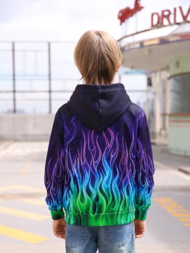 Image of Boys Girls Warm Fleece Hoodies Sweatshirt with Pockets Size 5-16 Years