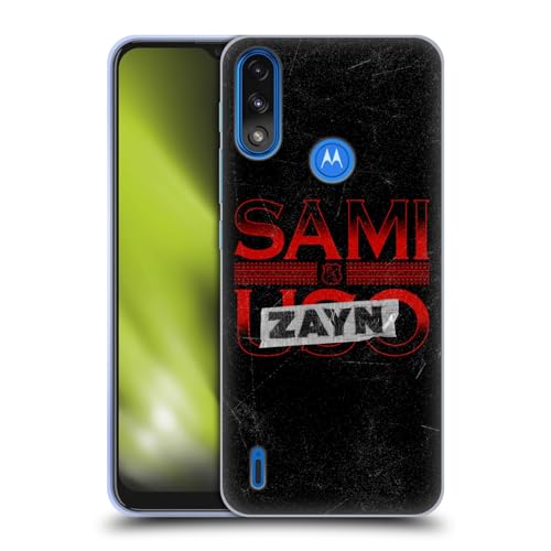 Head Case Designs Officially Licensed WWE Graphics Sami Zayn Soft Gel Case Compatible with Moto E7 Power/Moto E7i Power