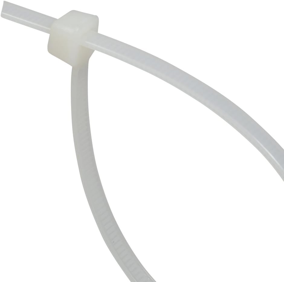 Bundle Buddies Cable Ties with Tensile Strength of 175 lb, 50 count, 24-Inch Length, Ivory