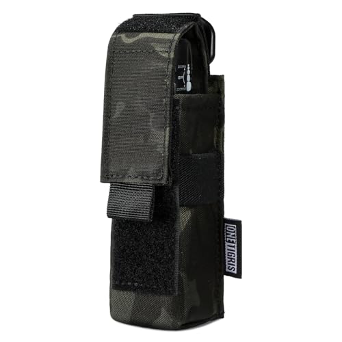 Image of OneTigris Flashlight Holster Flashlight Holder Molle Flashlight Holster Tactical Flashlight Pouch Holder for Belt 1000D Cordura Nylon