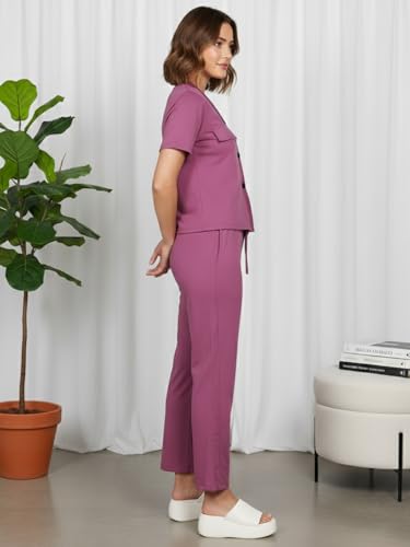 Image of CHKOKKO Women Jogging Suit Casual Summer Track Suit Co-Ord Set