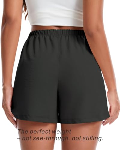 Women Sleep Boxer Short Summer Casual Lounge Shorts with Pockets - image 2