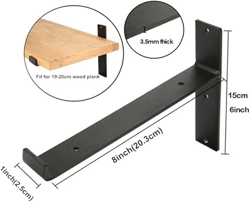 Miniatura 2 de Soporte flotante de acero resistente para montaje en pared, par de soportes ocultos con capacidad de peso de 150 libras, estantes invisibles de
