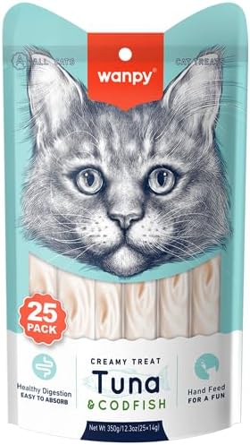 Wanpy/Truly Creamy Petisco Cremoso para Gatos, 25 Sachês, 350, At...