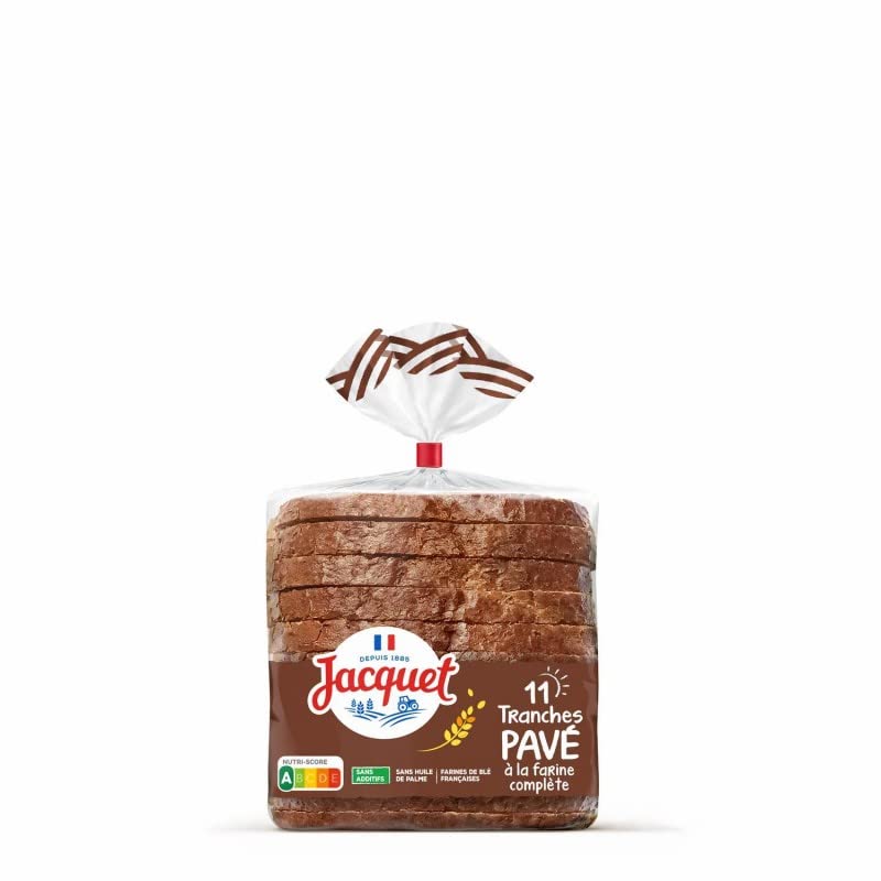 Pain Jacquet Pavé Complet 350g - Le choix sain pour votre petit déjeuner - Lot De 4