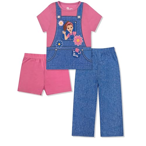 Ms. Rachel Kids Pajama Set - 3 Piece Sleepwear Set with Pants, Shirt & Shorts - Girls & Boys Toddler Pjs - Official Product