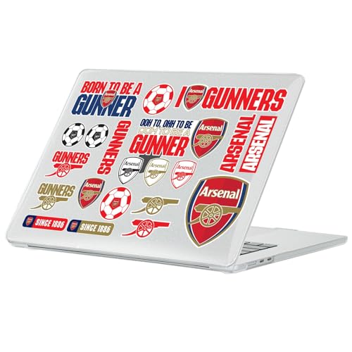 Coque Arsenal FC pour MacBook Air 13.6 M2 M3 M4 housse transparente pailletée