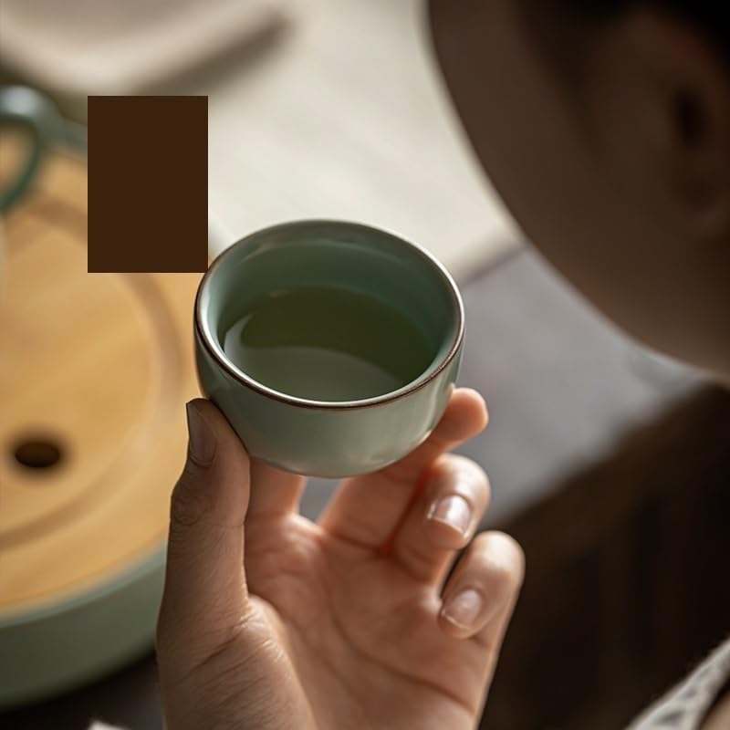 Filiżanki do Matchy Kung Fu Master Cup Kubek do herbaty Ceramiczny kubek do herbaty Pu'er Celadon Przenośny podróżny kubek do herbaty z pękniętym lodem Zestaw do herbaty z zaparzaczem