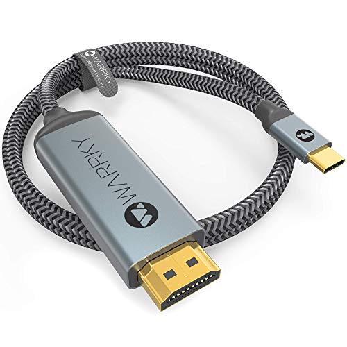 WARRKY 4K USB C to HDMI Cable 6ft WFH Must [24K Gold-Plated, No