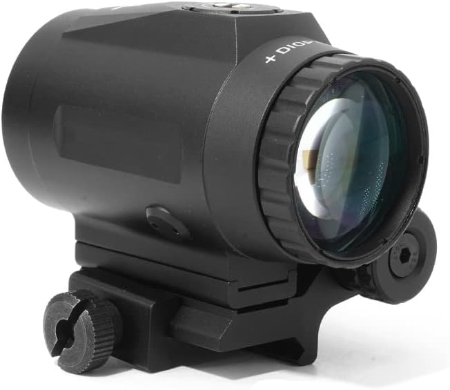 P-2 Enclosed System Red Dot Scope 3.5 MOA with 1.54'' Base and 3X Magnifier with 90°/180° Push-Button Flip-to-Side QD Quick Release/Detach Mount，Fits for Standard 20mm Pic Rail System Mounting