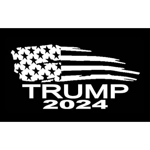 Legacy Innovations Trump Flag 2024 LLI | Decal Vinyl Sticker | Cars Trucks Vans Walls Laptop | White | 7.5 x 3.7 in | LLI1736 Cover