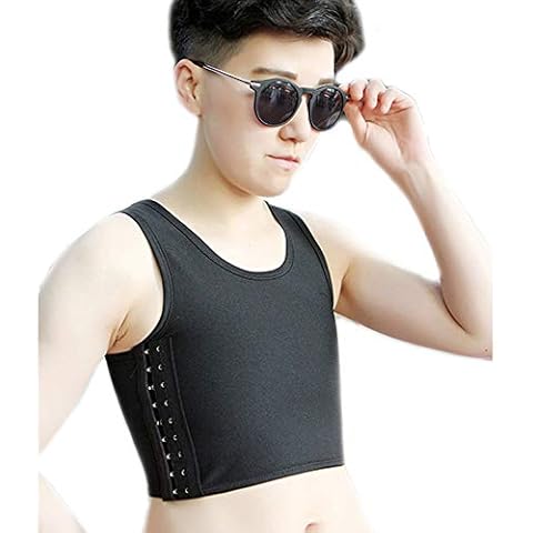 BaronHong Colorful Double Layer Mesh Chest Binder for Tomboy Trans Lesbian Cover